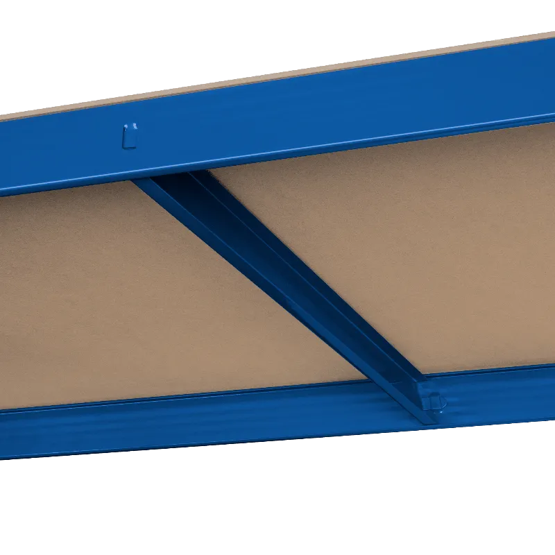Raft Metalic 5 Polite 750K MDF 180X90X40 Albastru Rebel