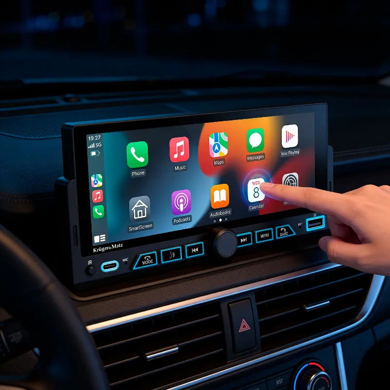 Player Auto 1 din 4X60W Carplay Androidauto Kruger Matz