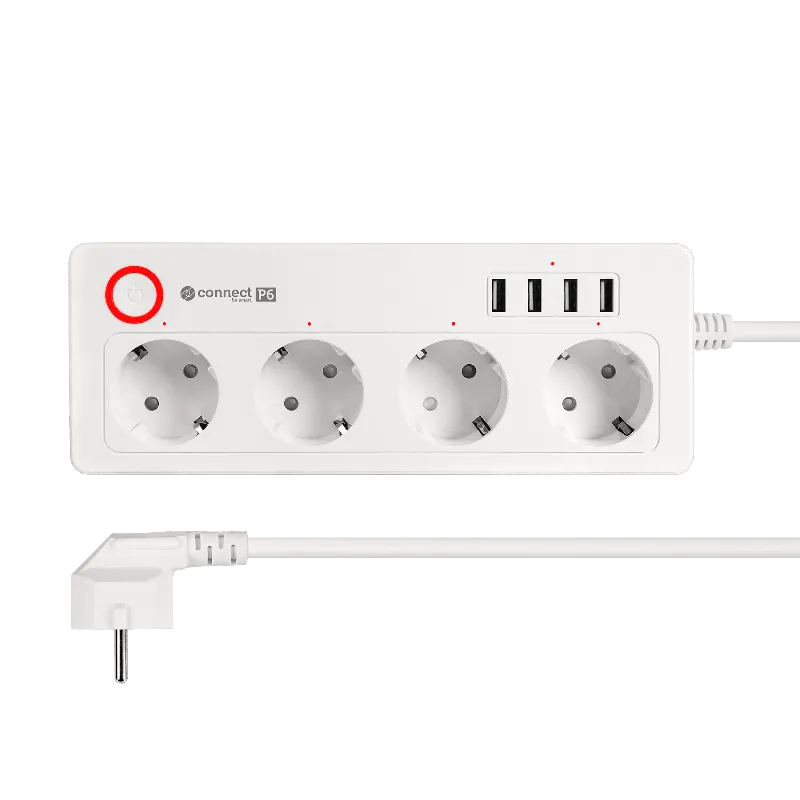 Prelungitor Smart 4 Prize Schuko 4 USB Connect P6 Tuya