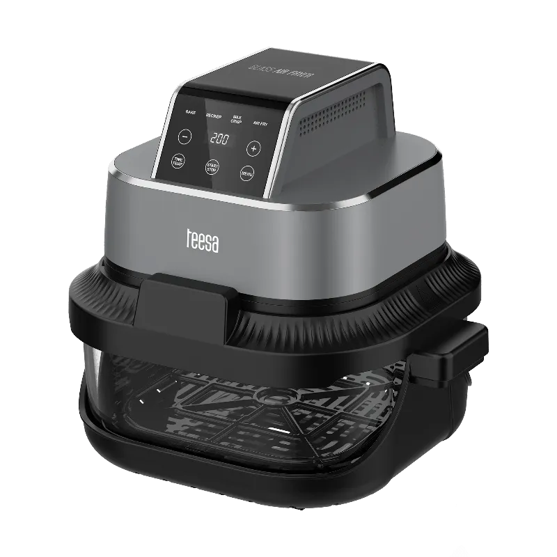 Friteuza Glass Airfryer 4L+1.5L 1500W Teesa