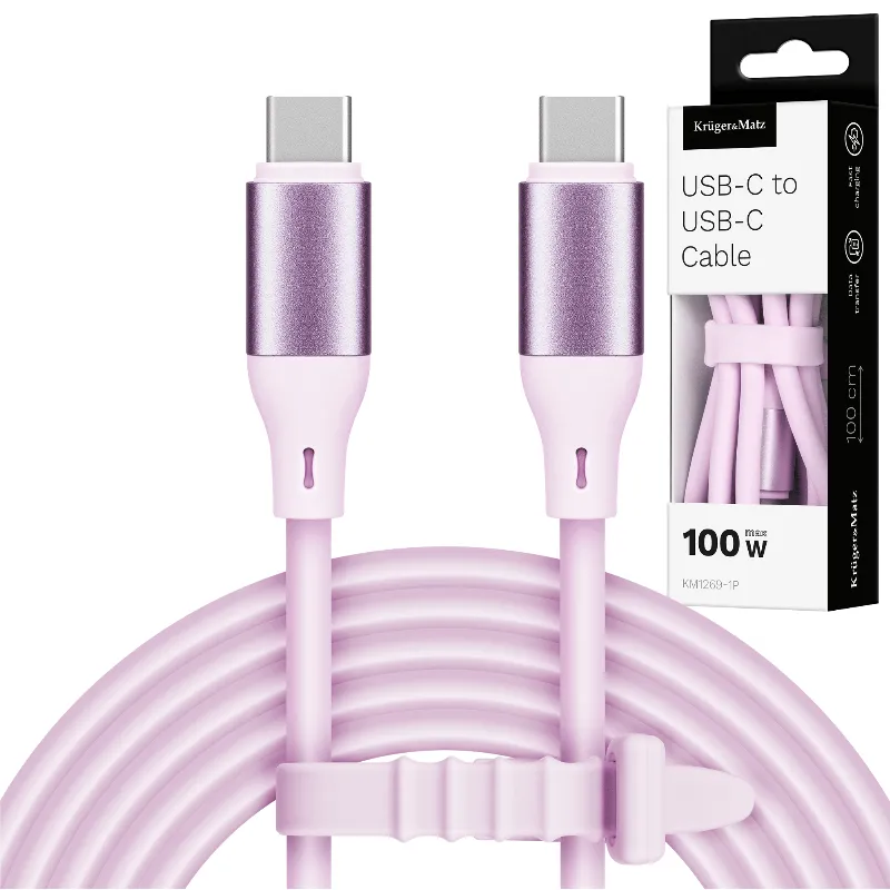 Cablu Silicon Type C-Type C 100W 1M Basic Kruger Matz