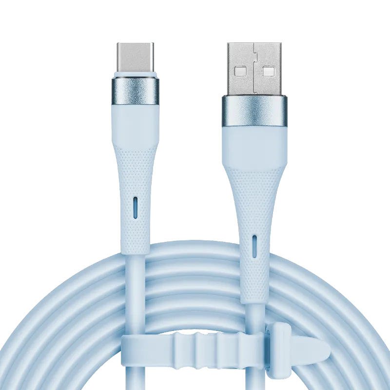 Cablu Silicon USB-USB Type C 1M Basic Kruger Matz