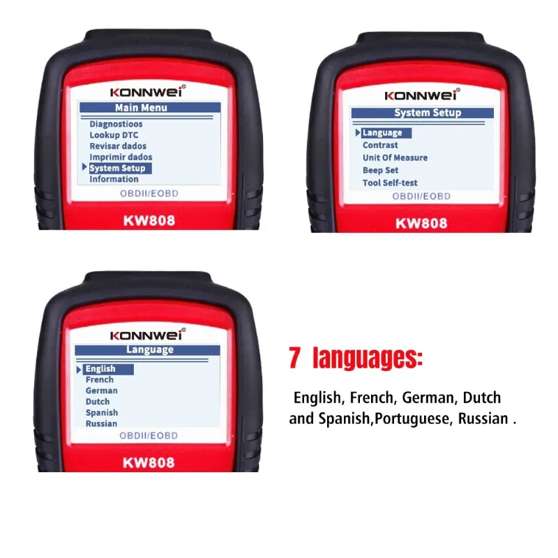 Multimetru Diagnoza Auto OBD2 KW808 Konnwei