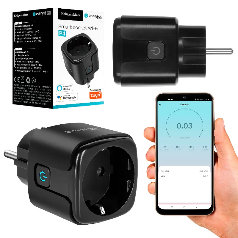 Priza Smart Wifi Connect P4 Tuya Kruger Matz