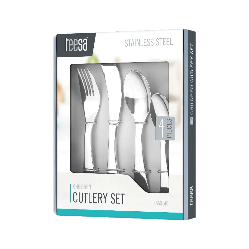 Set Tacamuri Inox Copii 4 Piese Teesa
