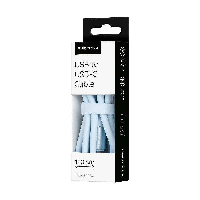 Cablu Silicon USB-USB Type C 1M Basic Kruger Matz