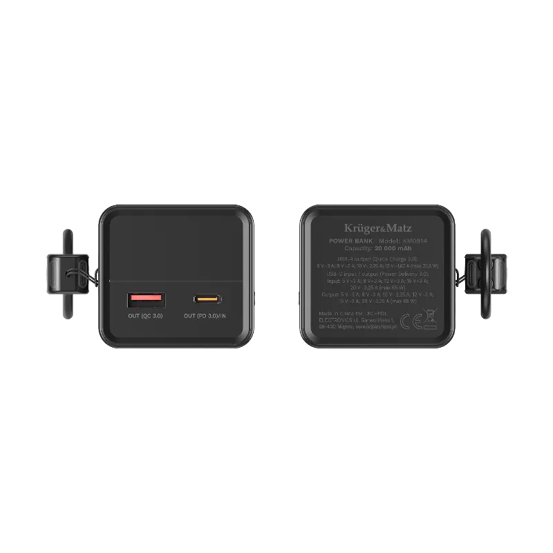Power Bank 20000 MAH Li-Ion 65W QC PD Kruger Matz