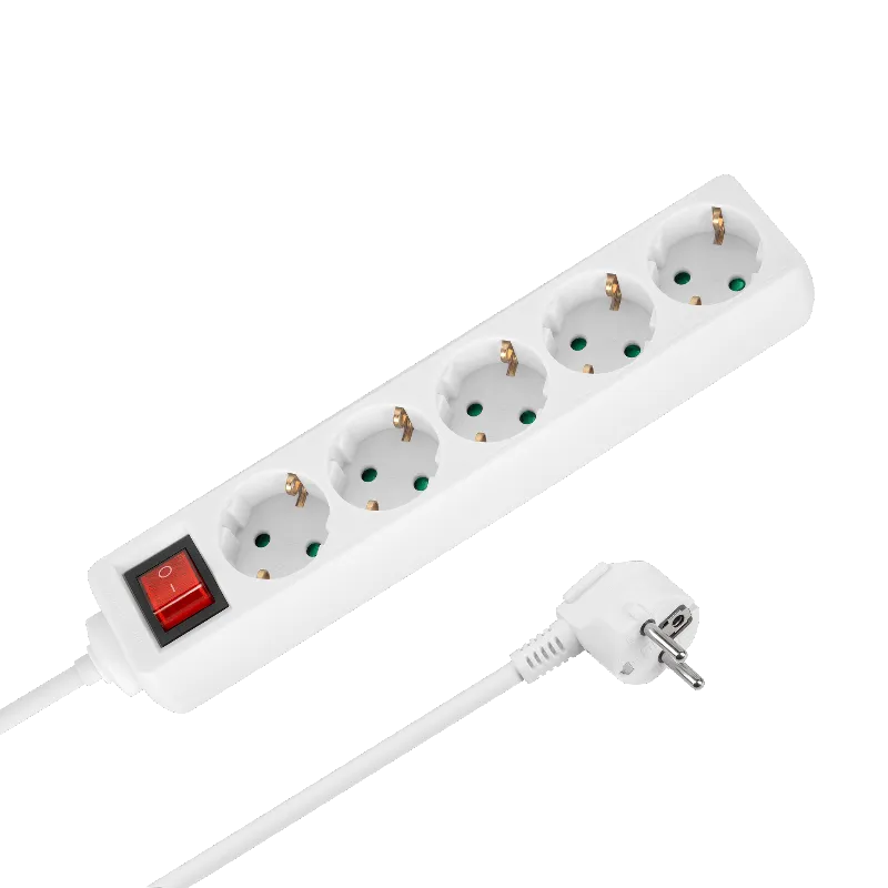Prelungitor 5 Prize cu Intrerupator 3X1.5MM 2.0M Rebel