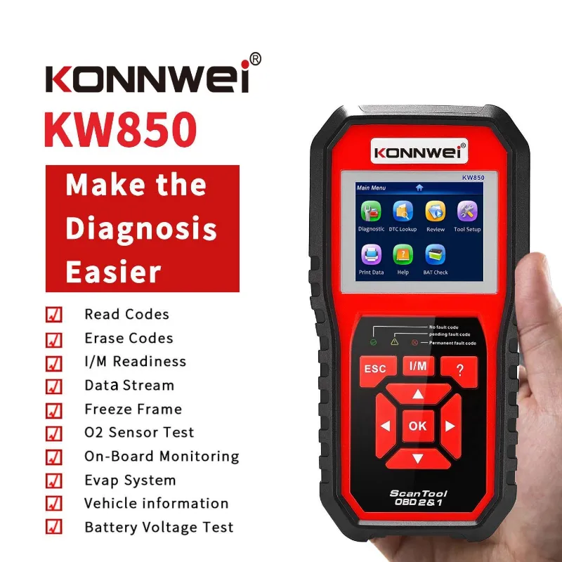 Multimetru Diagnoza Auto OBD2 KW850 Konnwei