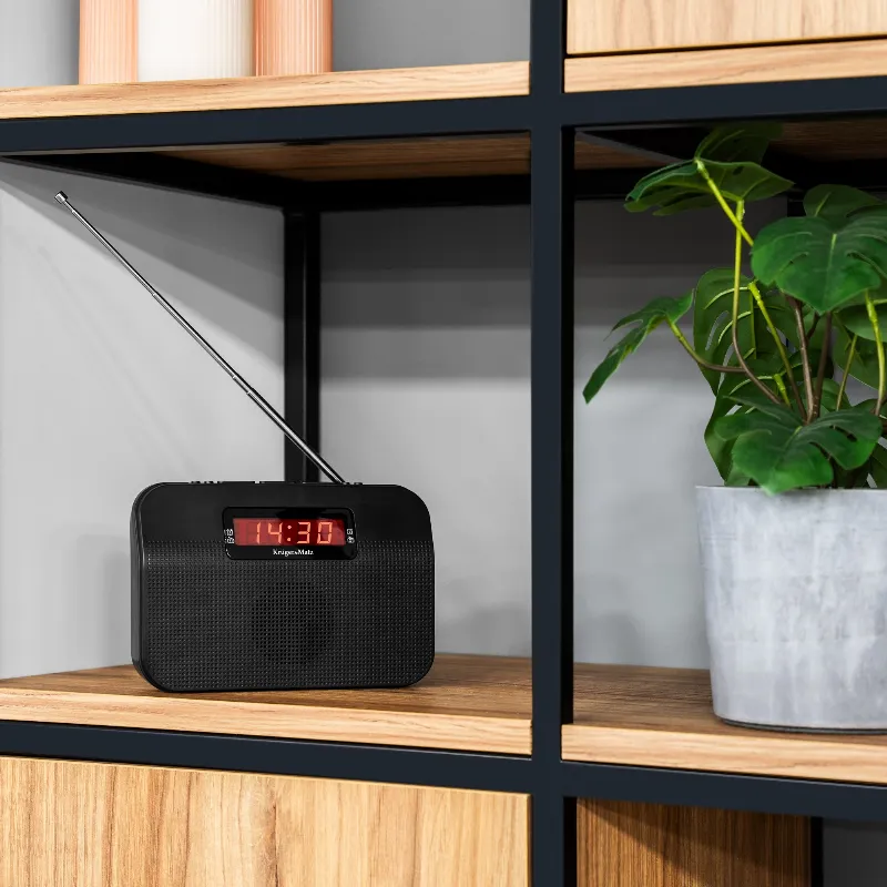 Radio AM FM Portabil cu Alarma Kruger Matz