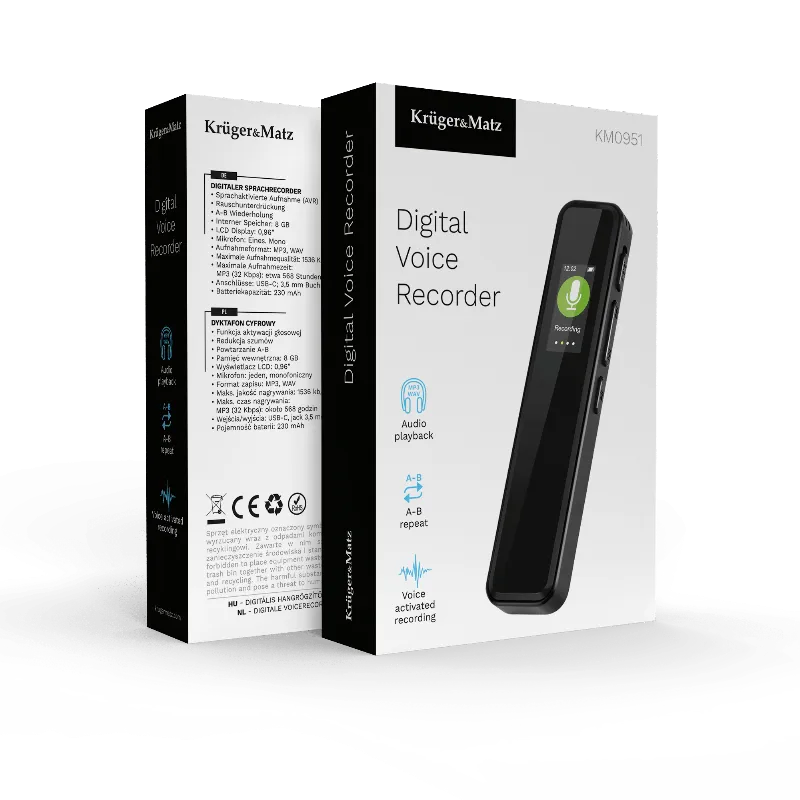 Reportofon Digital 8GB 230MAH Kruger Matz