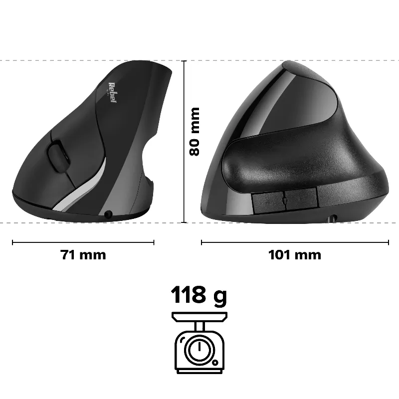 Mouse Vertical Wireless WM500 Rebel