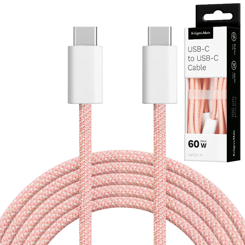 Cablu USB Tip C - USB Tip C 60 W 1.0 M Kruger Matz