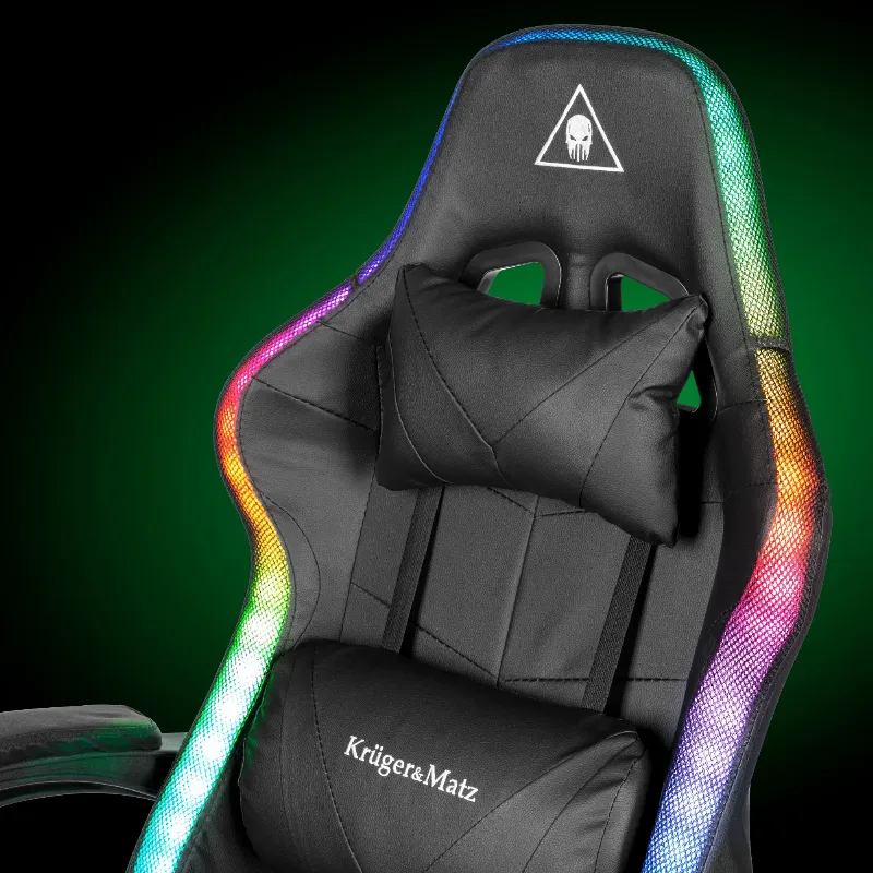 Scaun Gaming Gx-150 Negru LED Masaj Kruger Matz